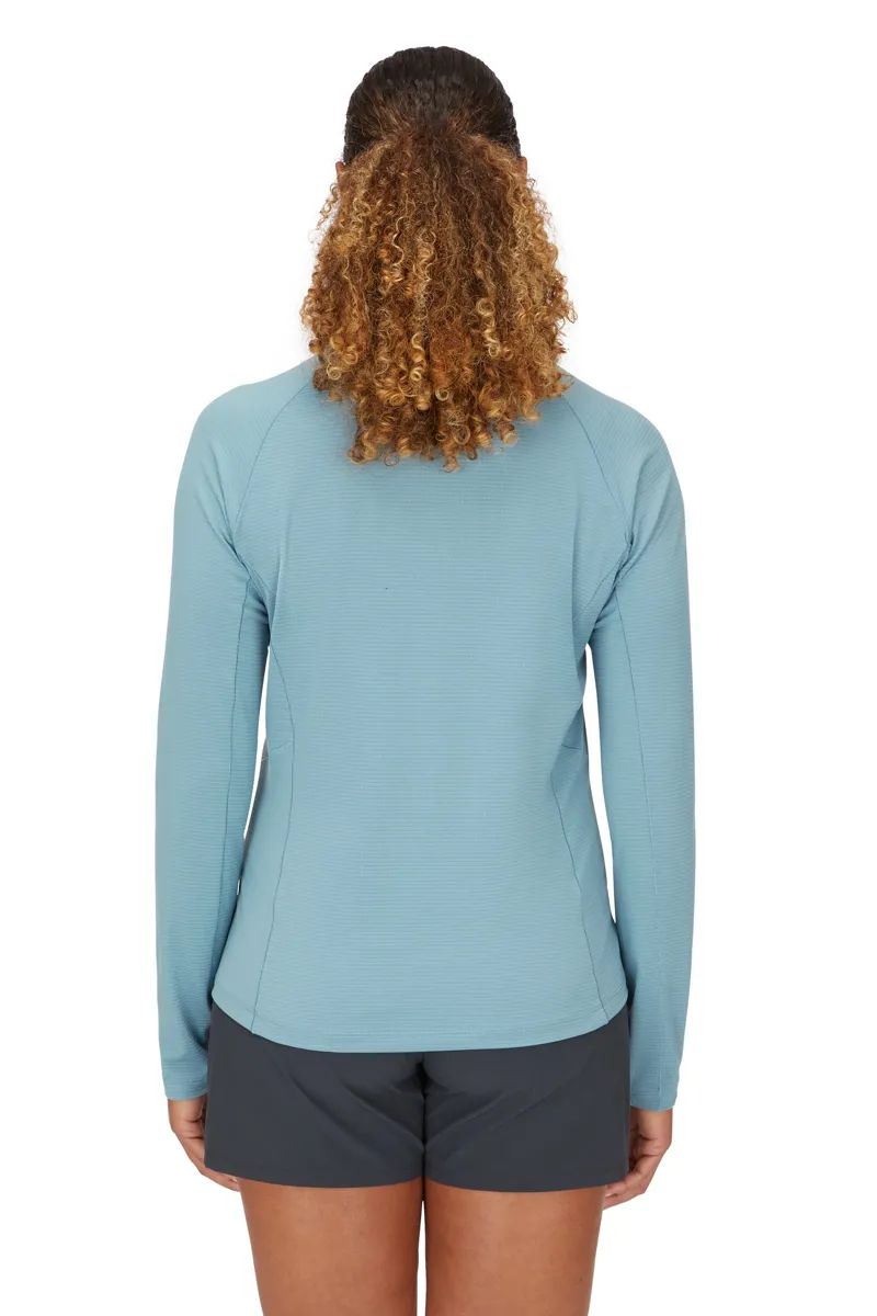 Rab Womens Sonic Long Sleeved Zip-Tee - Citadel-4