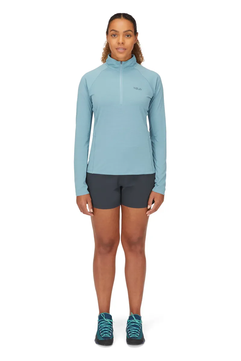 Rab Womens Sonic Long Sleeved Zip-Tee - Citadel-5