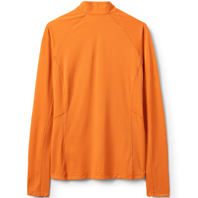 Rab Womens Sonic Long Sleeved Zip-Tee - Dark Melba-1