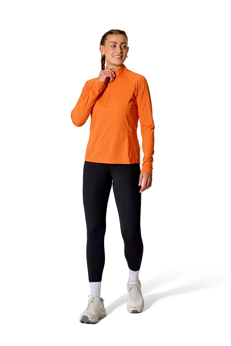 Rab Womens Sonic Long Sleeved Zip-Tee - Beluga-2