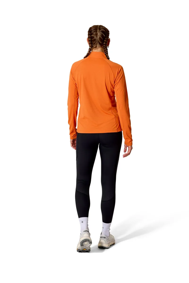 Rab Womens Sonic Long Sleeved Zip-Tee - Beluga-4