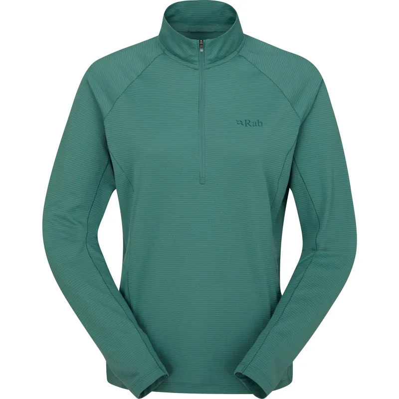 Rab Womens Sonic Long Sleeved Zip-Tee - Eucalyptus