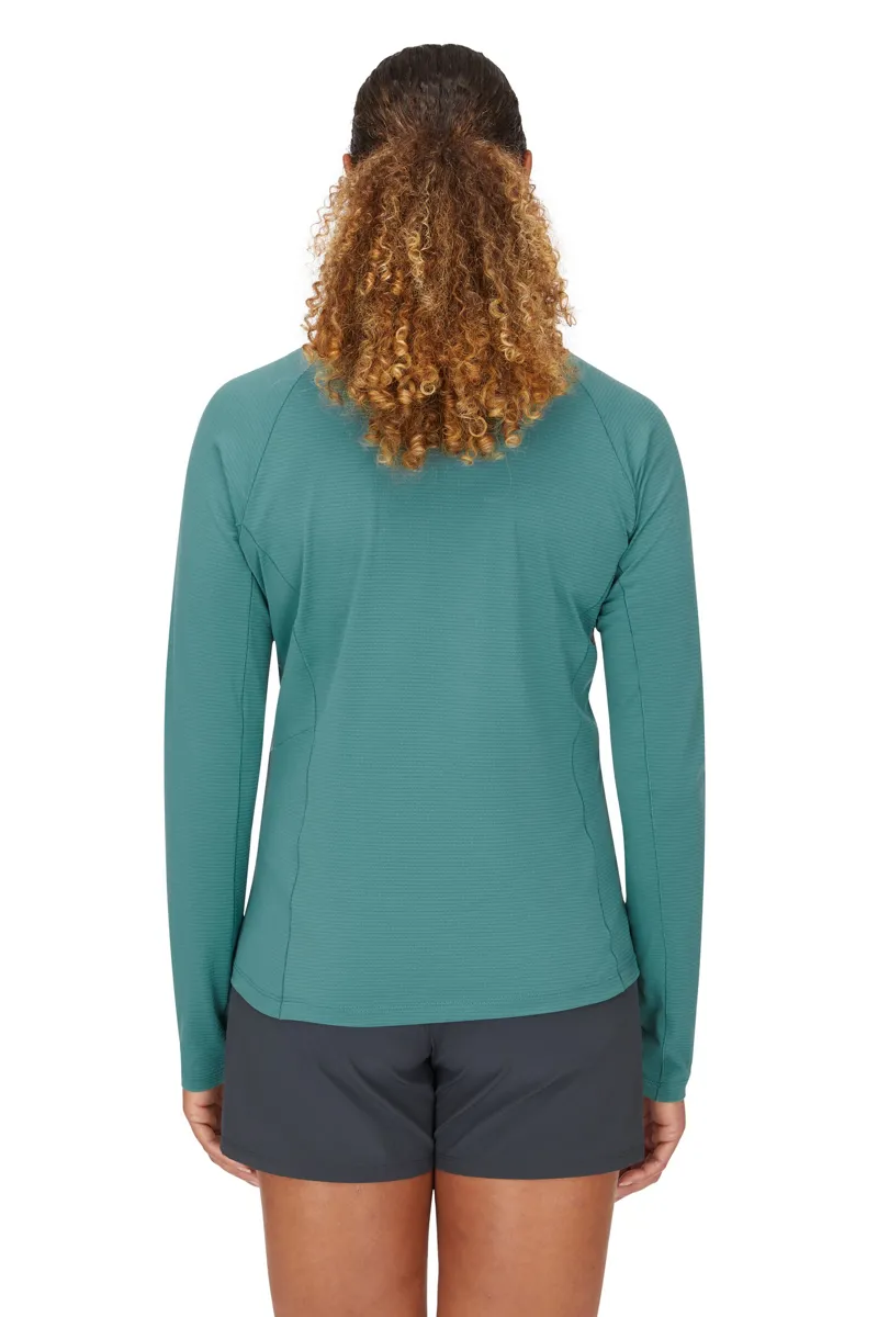 Rab Womens Sonic Long Sleeved Zip-Tee - Tempest Blue-4