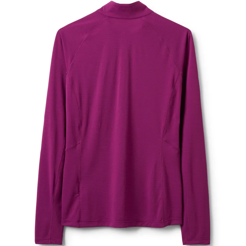 Rab Womens Sonic Long Sleeved Zip-Tee - Plum-1