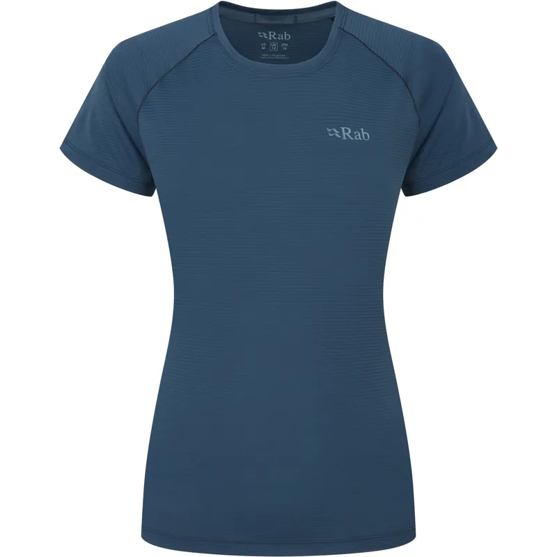 Rab Womens Sonic Short Sleeved Tee - Tempest Blue