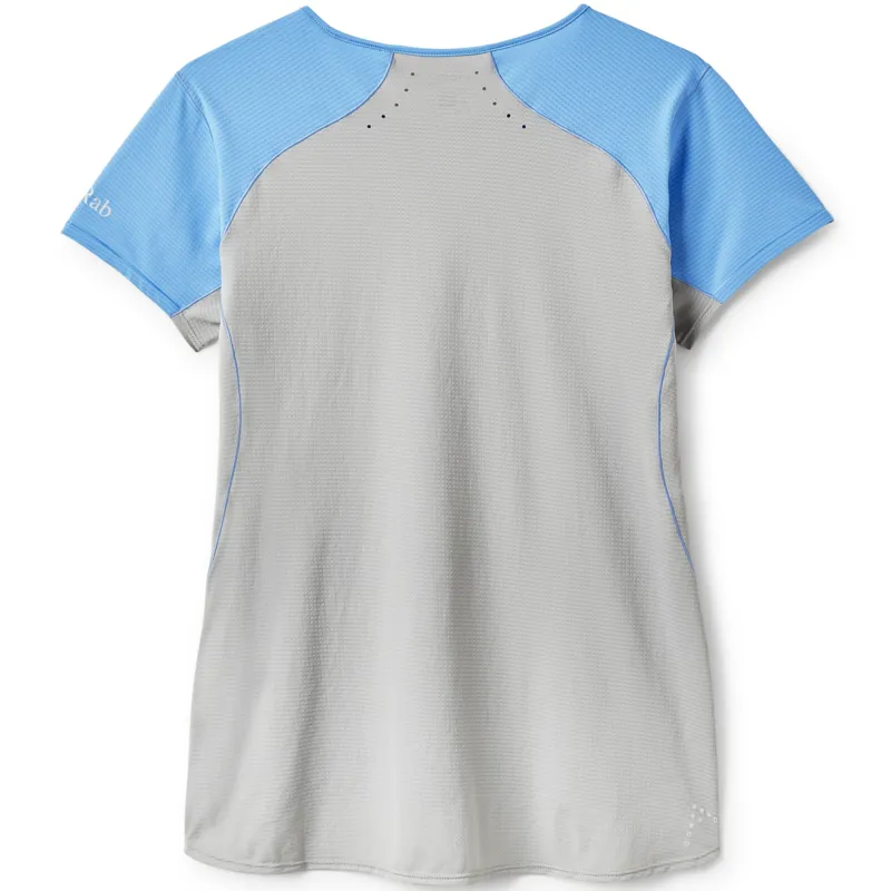Rab Womens Sonic Ultra Tee - Bluebird-Light Zinc-1