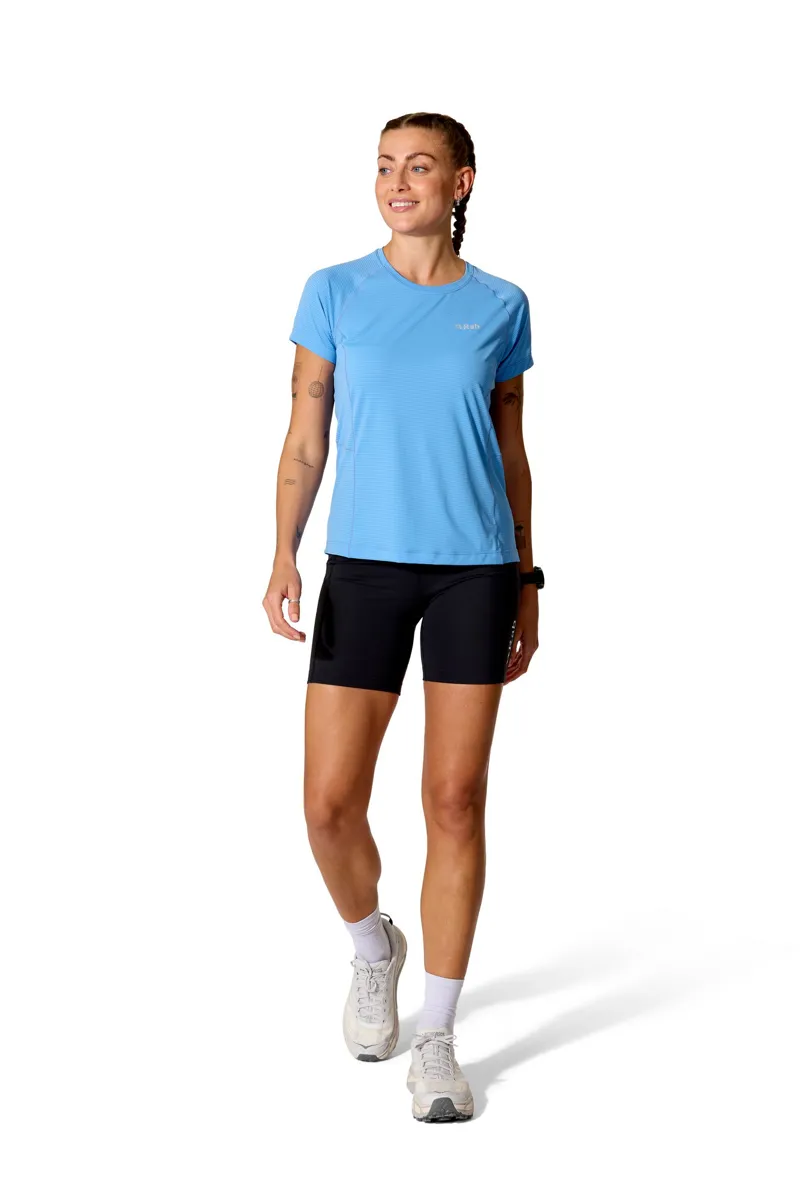 Rab Womens Sonic Ultra Tee - Bluebird-Light Zinc-2