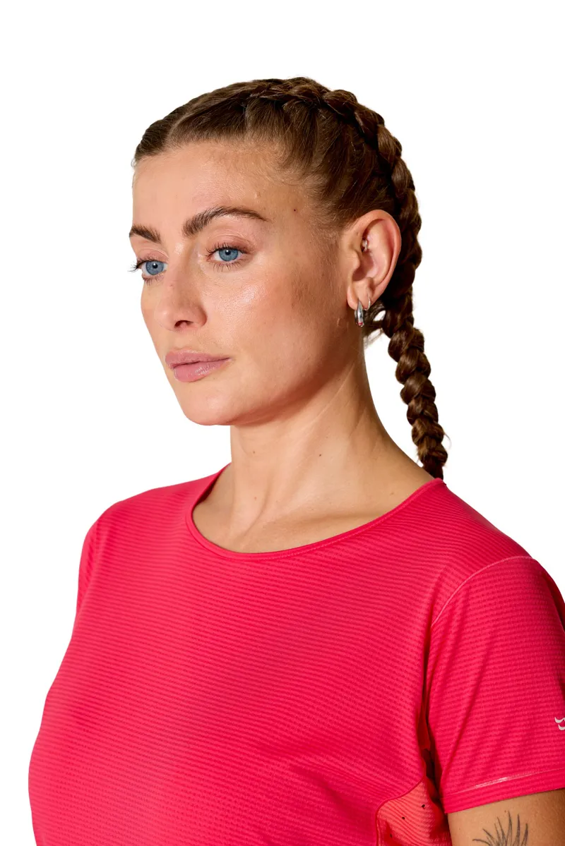 Rab Womens Sonic Ultra Tee - Watermelon-Hibiscus-2