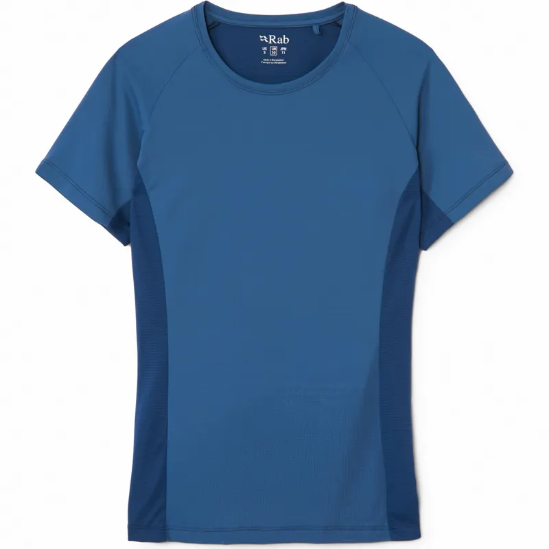 Rab Womens Trail Tee - Orion Blue-Tempest Blue