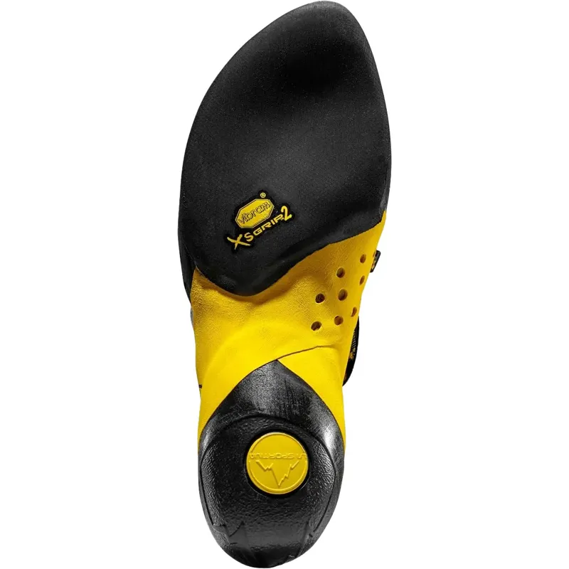La Sportiva Solution Climbing Shoes - White-Yellow-5