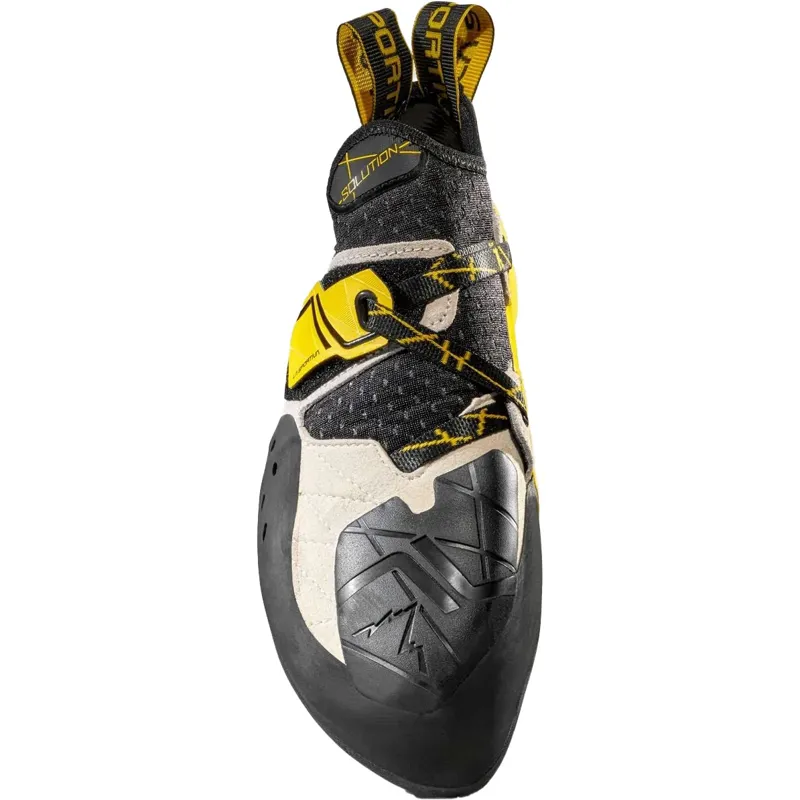 La Sportiva Solution Climbing Shoes - White-Yellow-2