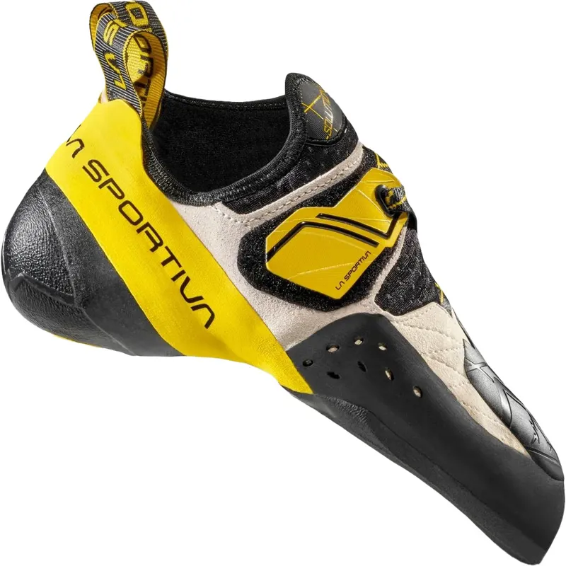 La Sportiva Solution Climbing Shoes - White-Yellow
