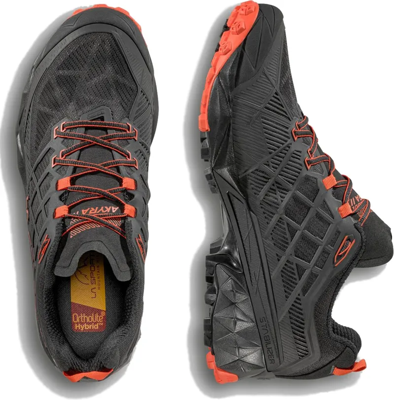 La Sportiva Mens Akyra II GTX Shoes - Black-Cherry Tomato-3