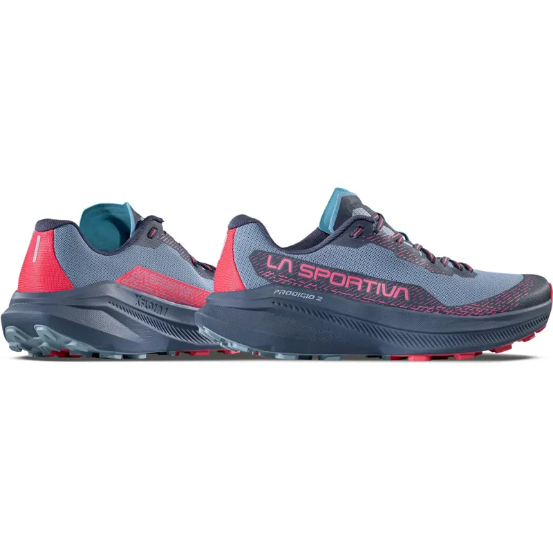 La Sportiva Womens Prodigio 2 Trail Running Shoes - Limestone-Azalea-2