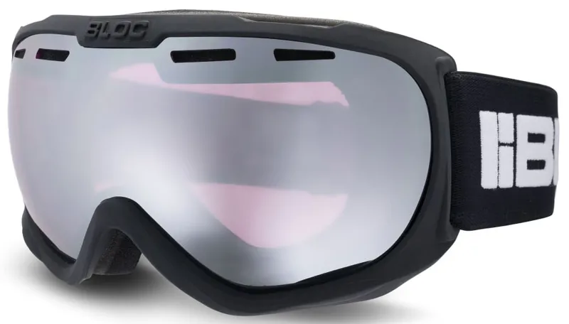 BLOC Boa Goggle - Matt Black-Light Purple Silver Mirror Lens