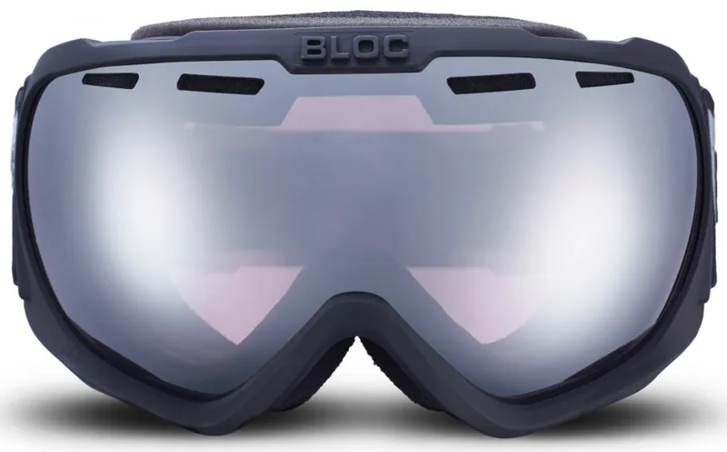BLOC Boa Goggle - Matt Black-Light Purple Silver Mirror Lens-1