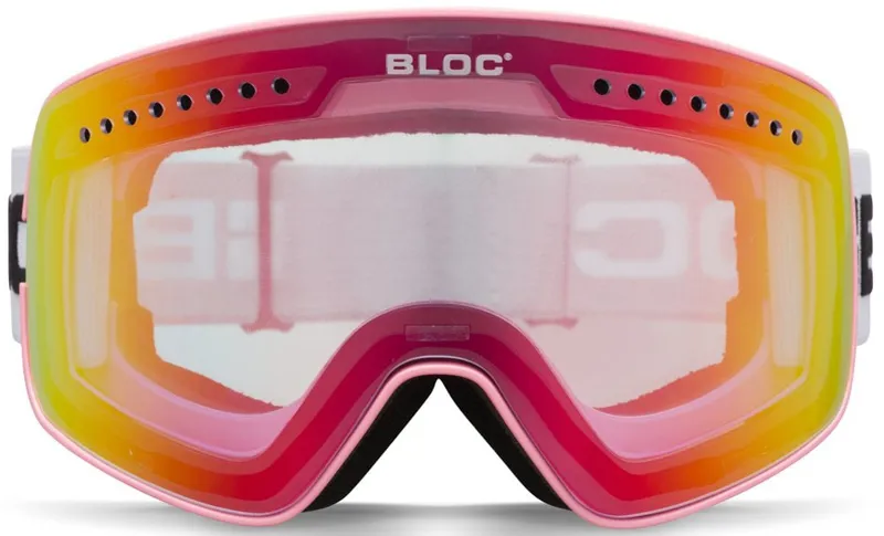 BLOC Fifty-Five Goggle - Matt White-Light Purple-Powder Lens-1