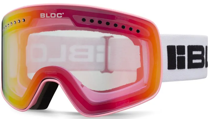 BLOC Fifty-Five Goggle - Matt White-Light Purple-Powder Lens