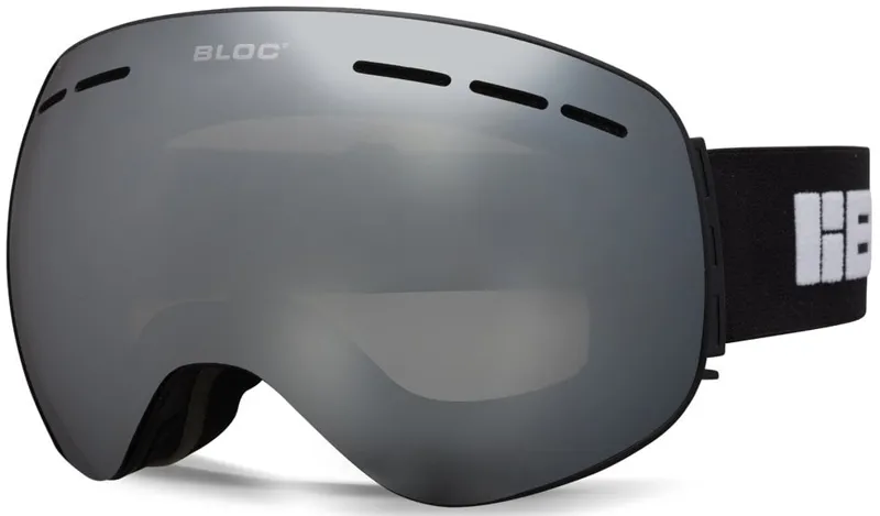 BLOC Sixty-Five Goggle - Matt Black-Silver Mirror-Orange Revo Blue Lens