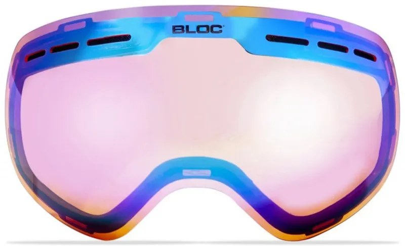 BLOC Sixty-Five Goggle - Matt Black-Silver Mirror-Orange Revo Blue Lens-2