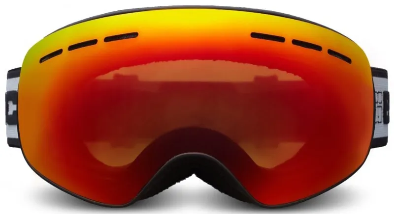 BLOC Small Fit Moon Goggle - Matt Black-Brown Red Mirror Lens-1