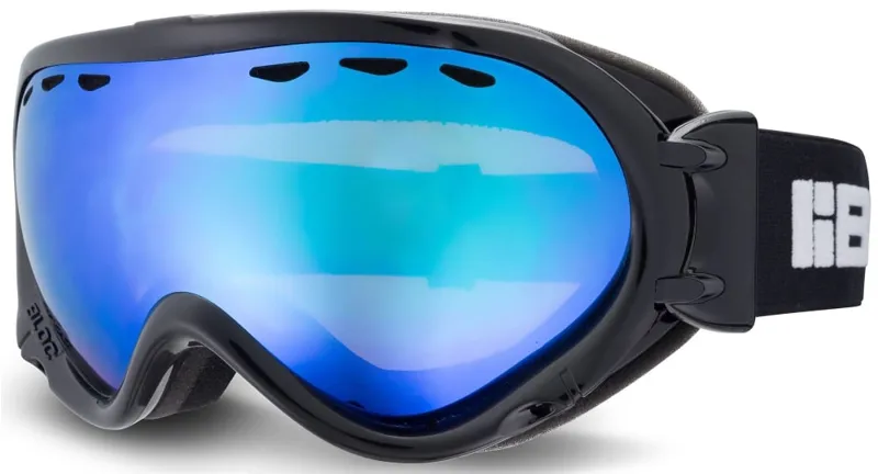BLOC Spirit Goggle - Shiny Black-Orange Blue Lens