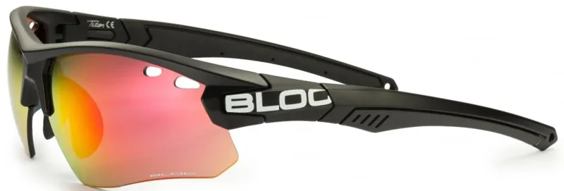 BLOC Titan Sunglasses - Black-Red 4 Lens Pack-1