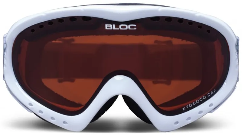 BLOC Utopia Goggle - Shiny White-Goldeneye Lens-1