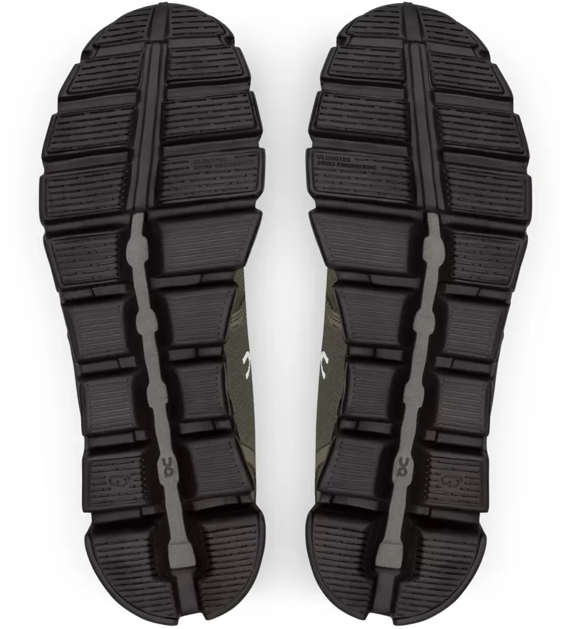 ON Mens Cloud 5 Waterproof Shoes - Olive-Black-4