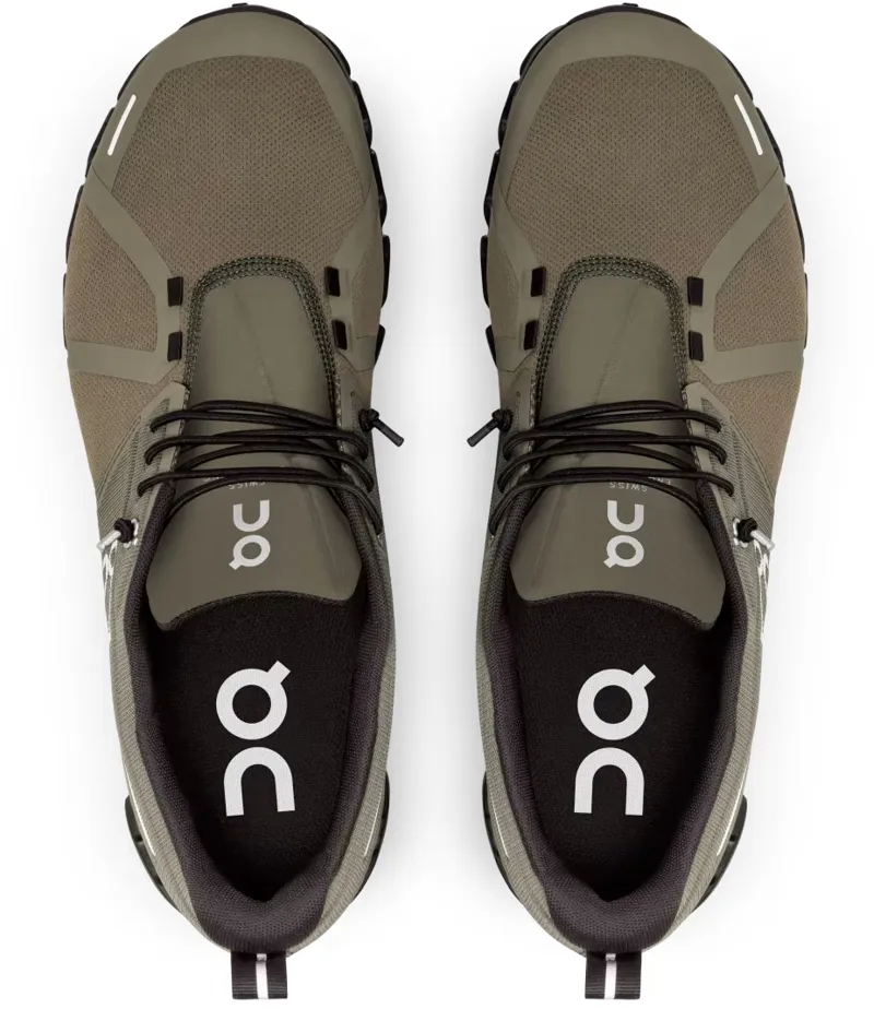 ON Mens Cloud 5 Waterproof Shoes - Olive-Black-3