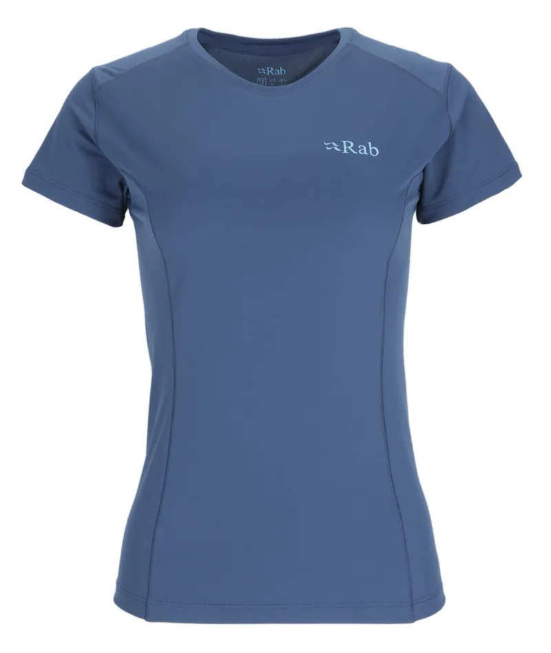 Rab Womens Force Short Sleeve Tee - Nightfall Blue