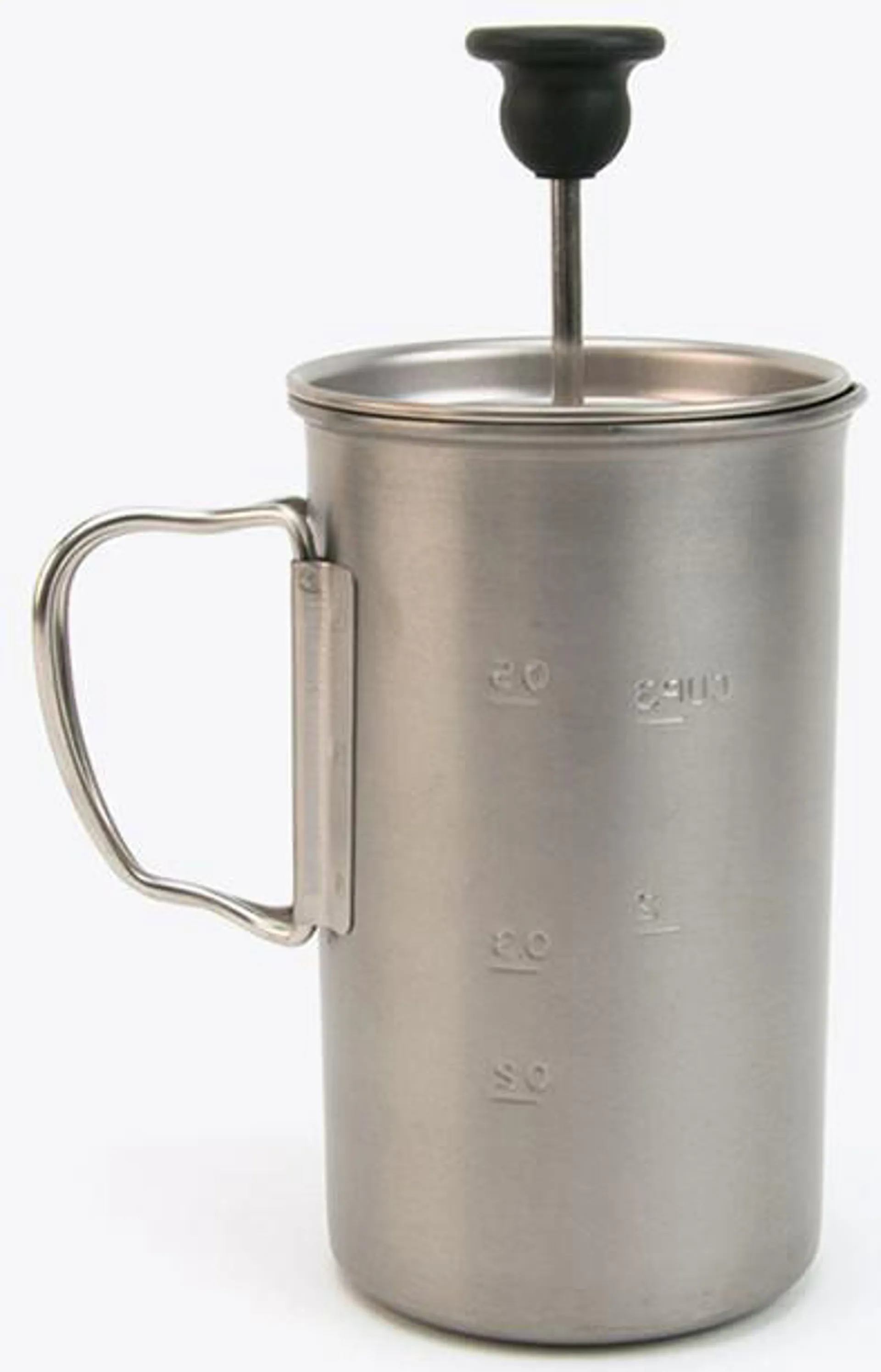 Titanium French Press Kaffeemaschine – 205 G Leicht, GR1 Reintitan, Tragbar Für Camping & Reisen, 750 Ml, Spülmaschinenfest
