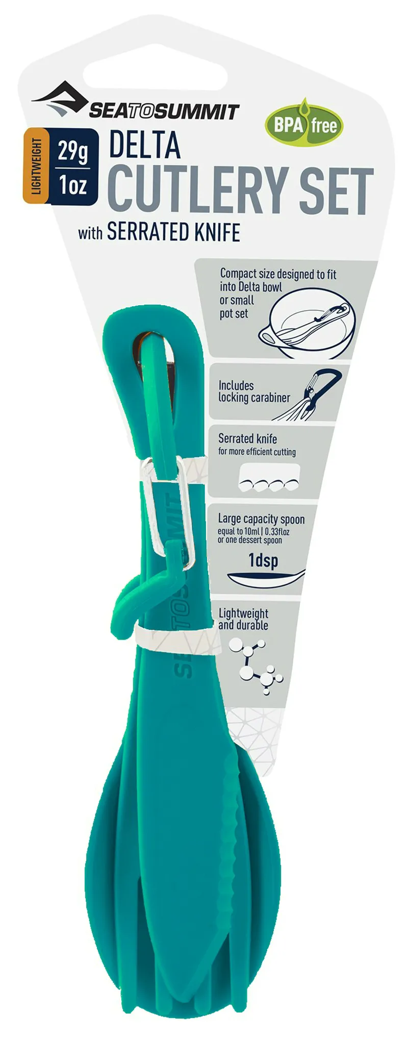 Sea To Summit Delta Camp Cutlery Set - Pacific Blue-2