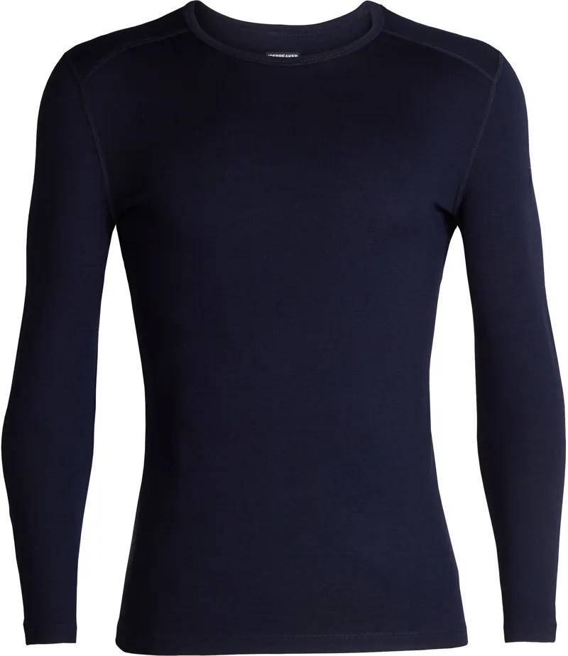 Icebreaker Mens 260 Tech Long Sleeved Crewe Top- Midnight Navy