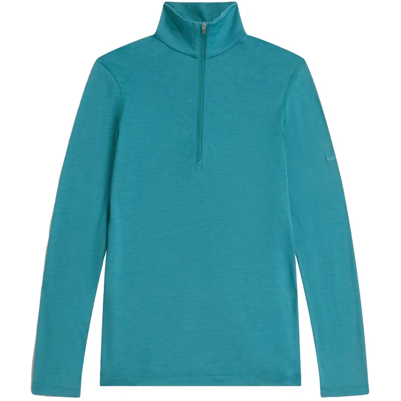 Icebreaker Womens 200 Oasis Long Sleeved Half Zip Top - Topaz-1