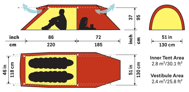 Hilleberg Nammatj 2 GT Tent - Sand-2