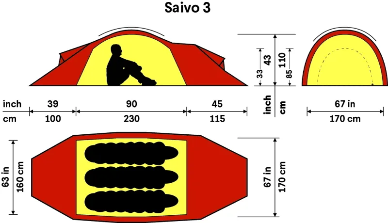 Hilleberg Saivo 3 Tent - Sand-2