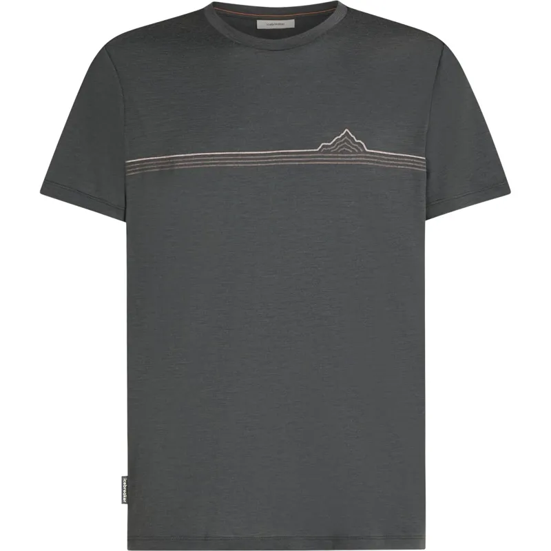 Icebreaker Mens 150 Tech Lite Short Sleeved Tee - Range-Obsidian