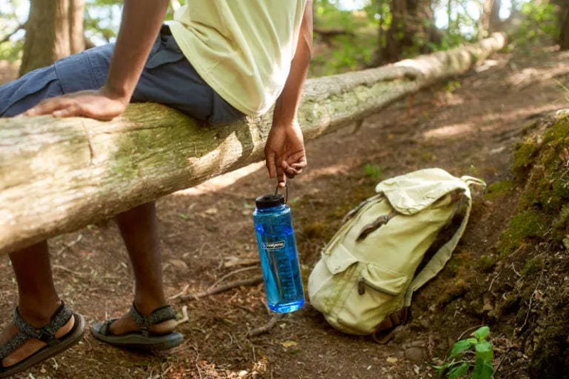 Nalgene Tritan Sustain Wide Mouth Silo Bottle - 1.5L - Slate Blue-4