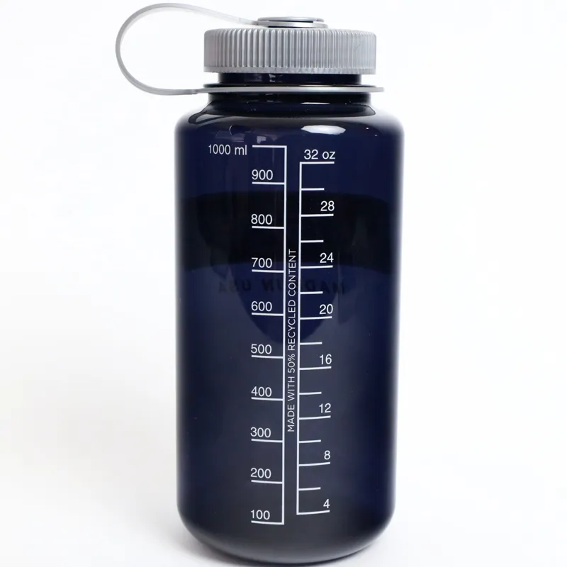 Nalgene Tritan Sustain Wide Mouth Bottle - 1L - Odyssey Gray Large Nalgene Logo-1