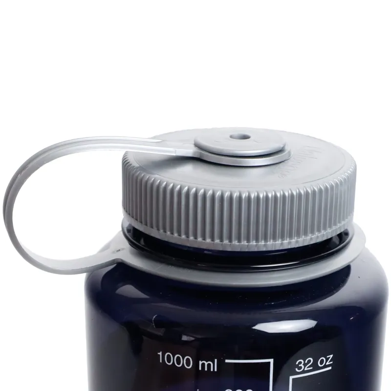 Nalgene Tritan Sustain Wide Mouth Bottle - 1L - Odyssey Gray Large Nalgene Logo-2