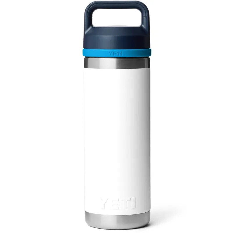 YETI Rambler 18oz Bottle with Chug Cap - White-Blue-1