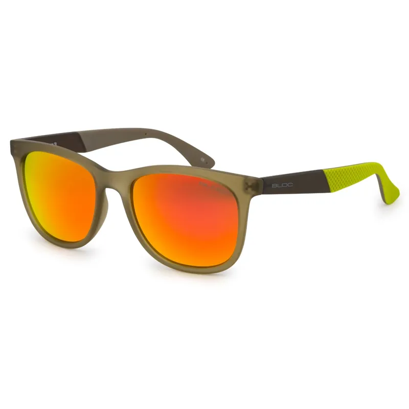 BLOC Fiji Sunglasses - Crysal Green-Red Mirror