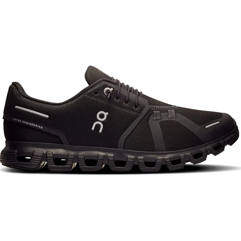 ON Mens Cloud 6 Shoes - Wide - Black-Black