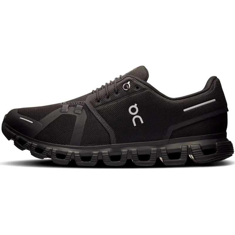ON Mens Cloud 6 Shoes - Wide - Black-Black-1