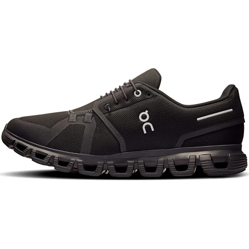 ON Mens Cloud 6 Shoes - Wide - Black-Black-2
