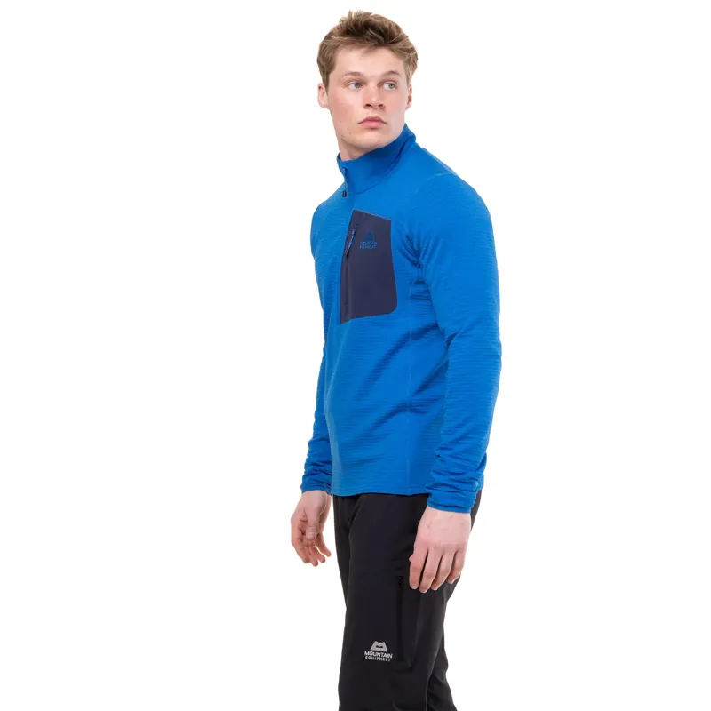 Mountain Equipment Mens Lumiko Zip T Fleece - Walnut-Cosmos-2