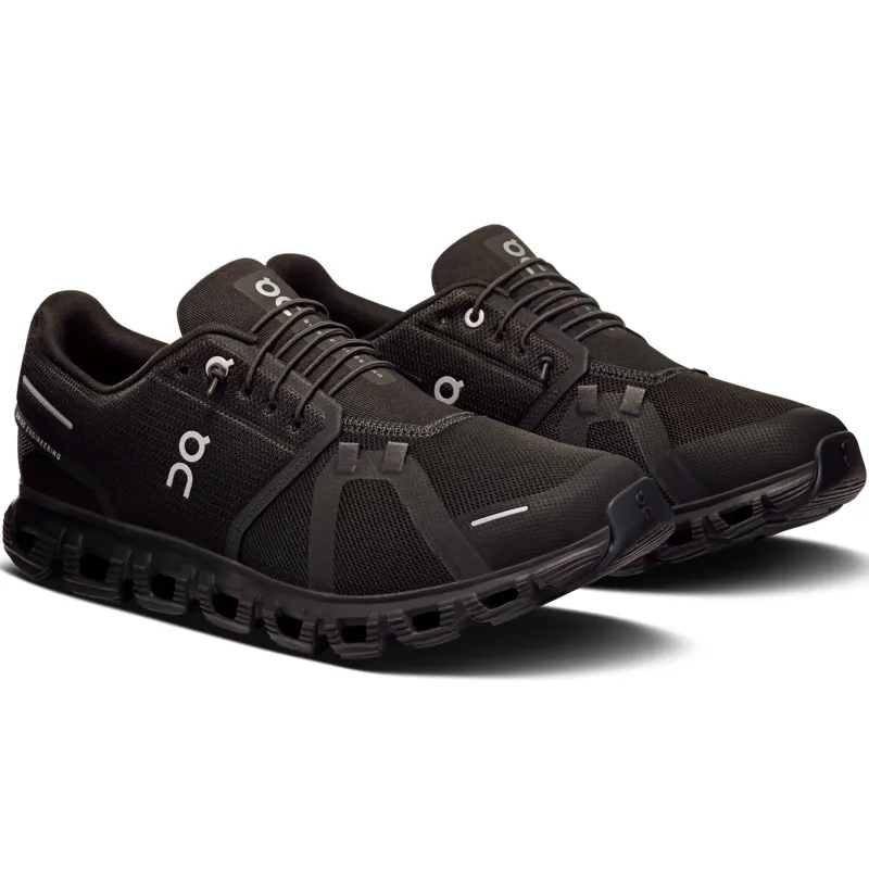 ON Mens Cloud 6 Shoes - Wide - Black-Black-3