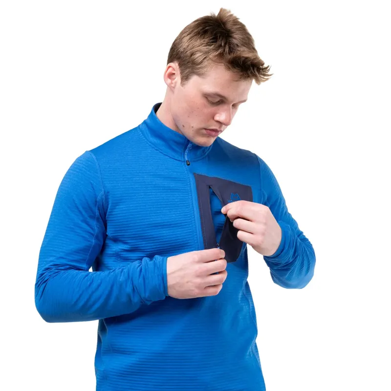 Mountain Equipment Mens Lumiko Zip T Fleece - Walnut-Cosmos-3