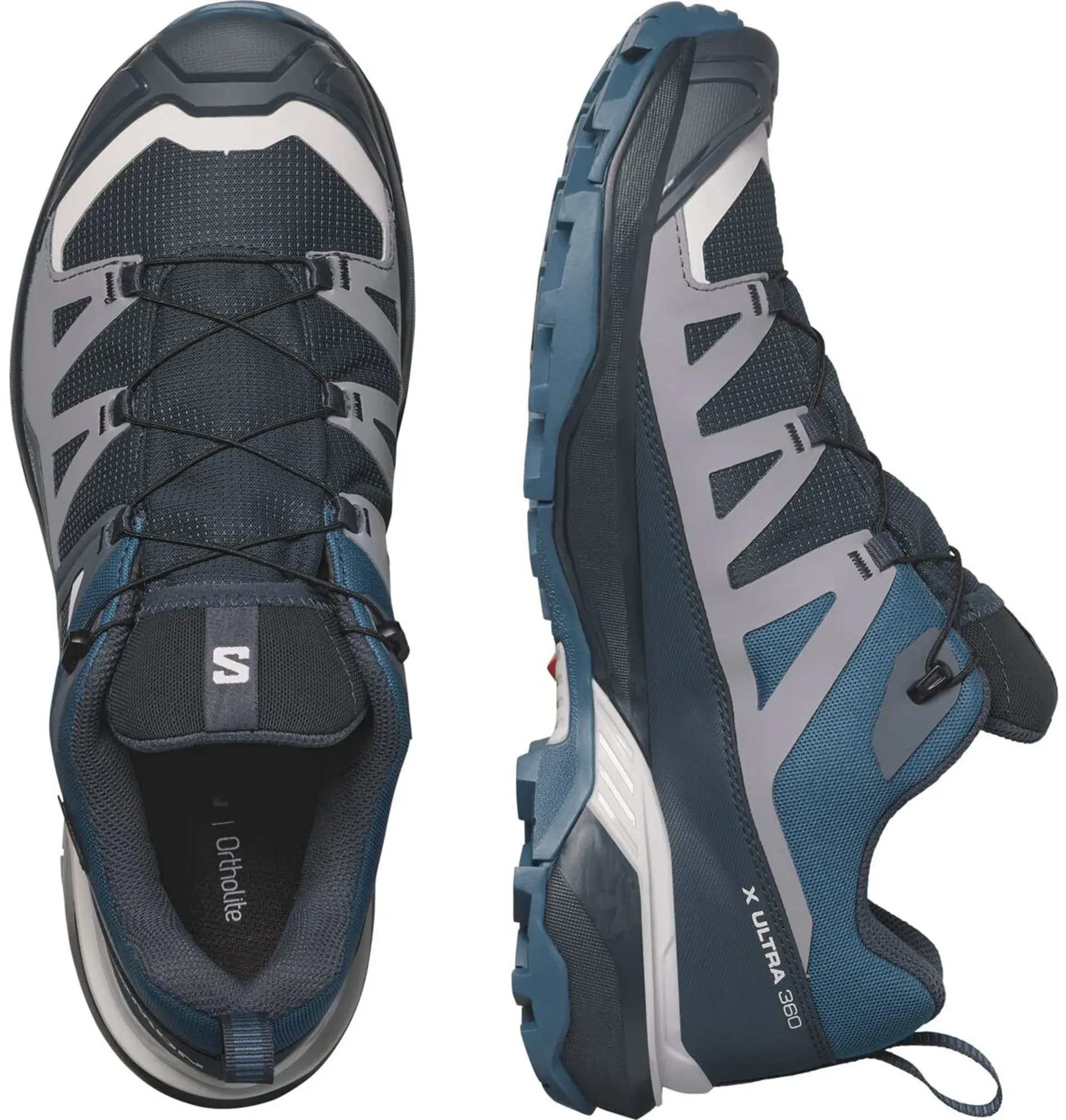 Salomon Mens X Ultra 360 GTX Shoes Carbon-India Ink-Deep Dive
